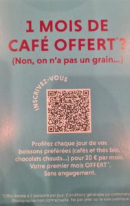 Flyer de l'offre d'abonnement Café de chez Pret A Manger