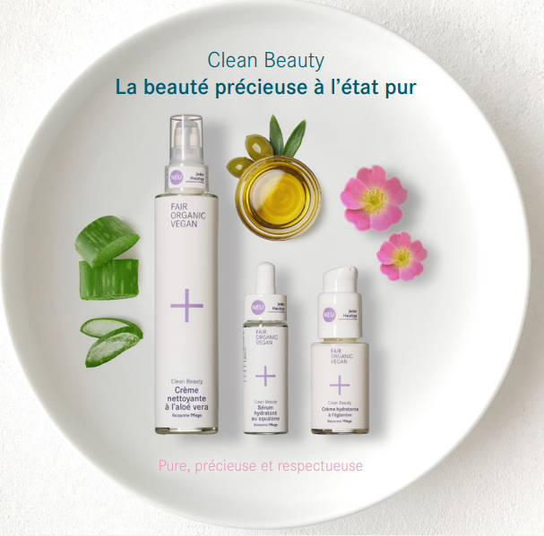 clean beauty les trois produits alignés aux huiles essentielles