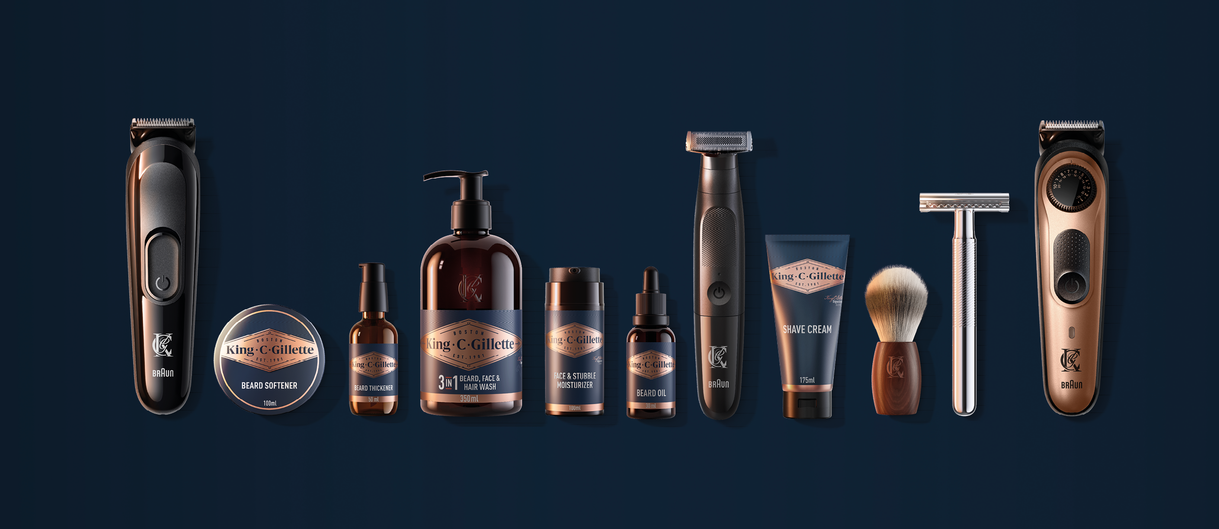 Rasoir King C. Gillette - Style Master - Bleu - Rasoir Manuel 1 Tête - Neuf Sous Emballage