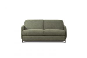 Le canapé-lit Echo La Maison Convertible, au format compact, allie sobriété et confort dans un vert doux et lumineux.