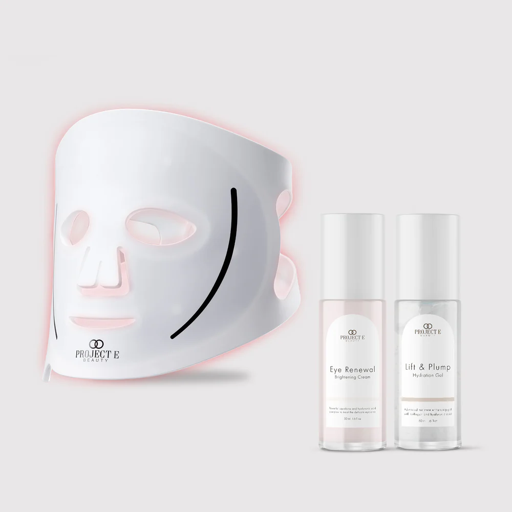 Présentation du masque Lumalux et des deux produits complémentaires