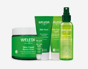 produit weleda vert sur fond blanc