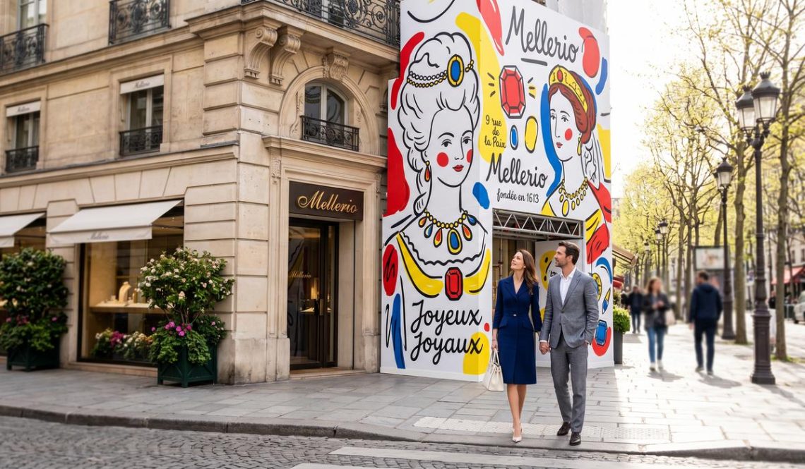FreshMagazine - « Les couleurs de Castelbajac envahissent la façade de Mellerio rue de la Paix » : ce que cache cette bâche