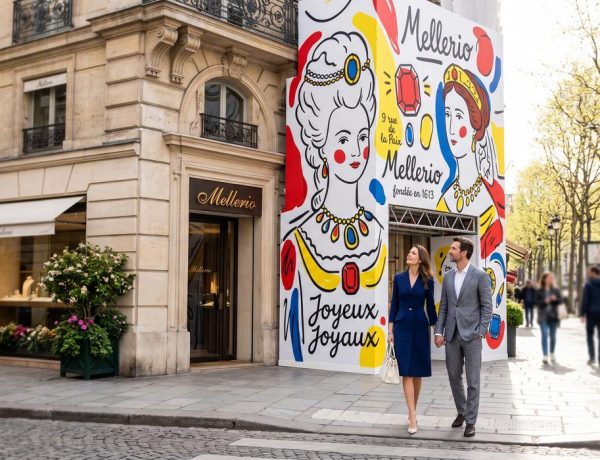 FreshMagazine - « Les couleurs de Castelbajac envahissent la façade de Mellerio rue de la Paix » : ce que cache cette bâche