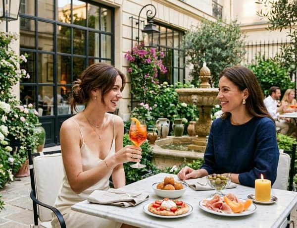 FrenchMag - Ce restaurant italien caché dans un hôtel de la Rive Gauche possède un patio secret pour vivre la dolce vita