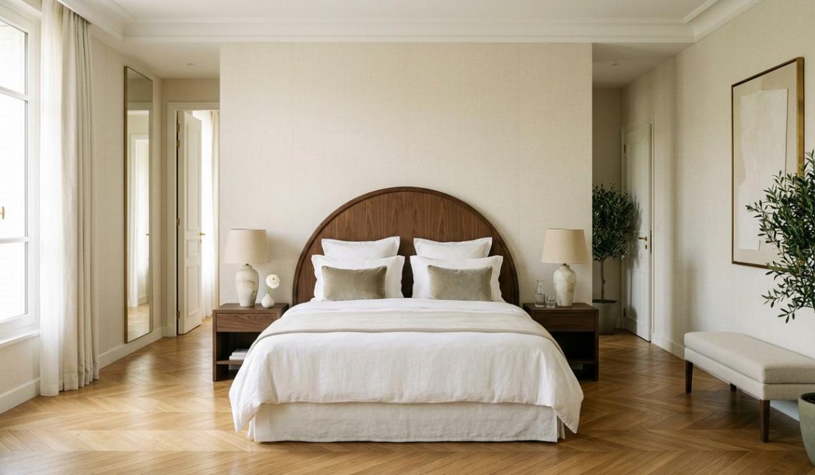 FreshMagazine - Fini le lit collé au mur : la règle secrète des suites de palace qui agrandit votre chambre sans rien dépenser