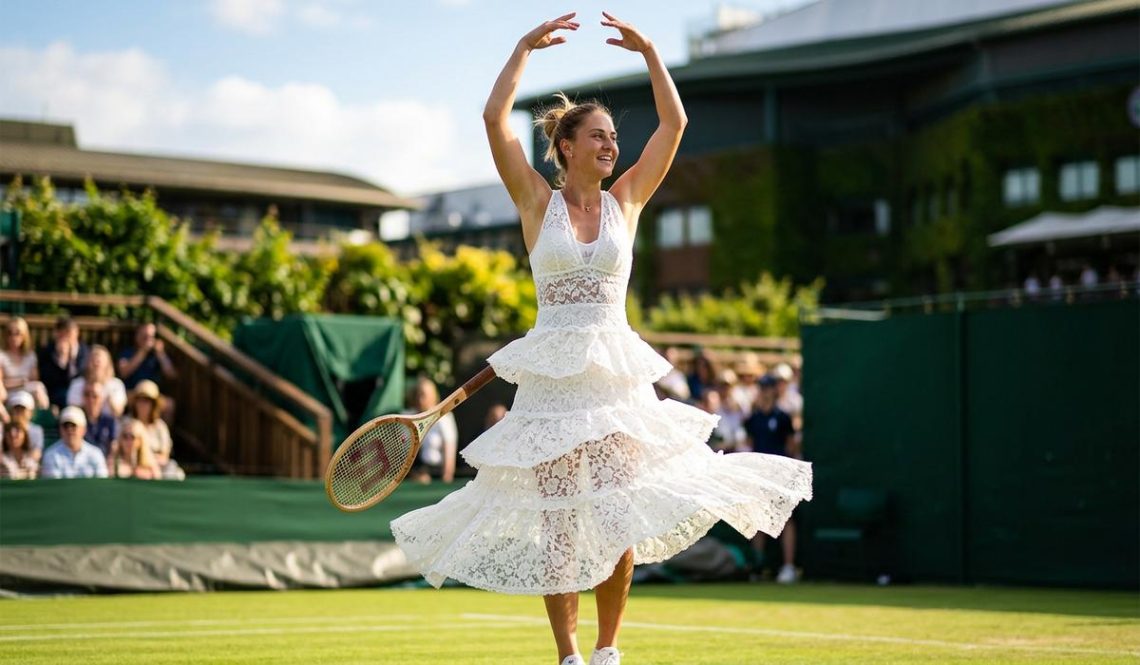 FreshMagazine - «Ça n'a jamais existé dans le monde du tennis» : la robe en dentelle de Kostyuk enflamme Wimbledon