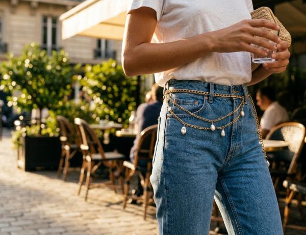 FreshMagazine - Cette ceinture chaîne repérée chez Celine transforme instantanément le look le plus simple de l'été