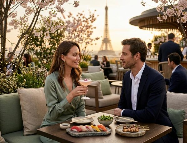 FreshMagazine - Ce jardin suspendu d'inspiration japonaise perché au sommet du palace des Champs-Élysées transforme vos soirées d'été