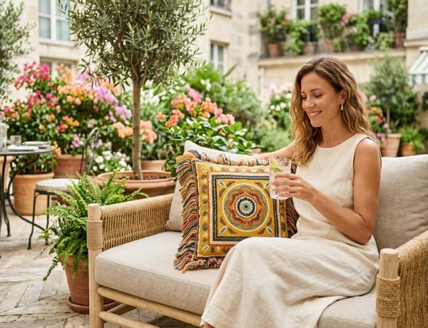 FreshMagazine - Fini les coussins de jardin ternes : ce nouveau modèle Maisons du Monde à 25,99 € transforme la terrasse cet été