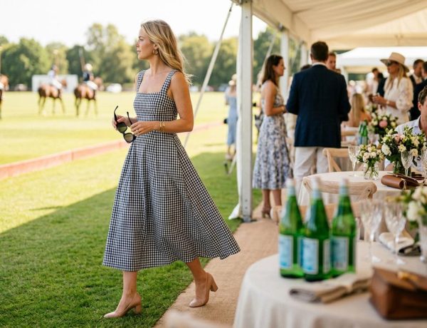 FreshMagazine - La robe Vichy noir et blanc de Kate Middleton à la Royal Charity Polo Cup signe le look de l'été