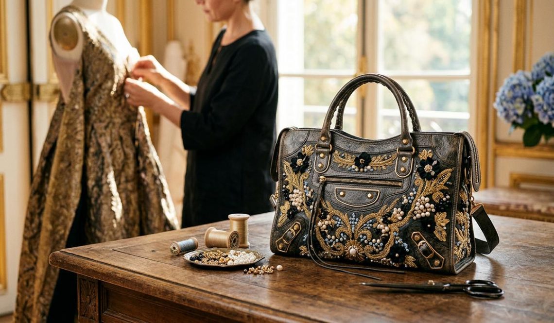 FreshMagazine - Le City Bag de Balenciaga s'offre un destin inédit sous les ors de la haute couture