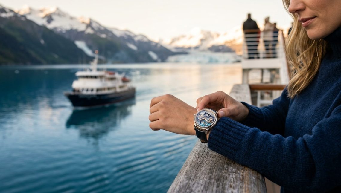 Louis Vuitton signe avec Escale en Alaska sa montre de luxe la plus ambitieuse, un théâtre mécanique de 17 pièces mobiles