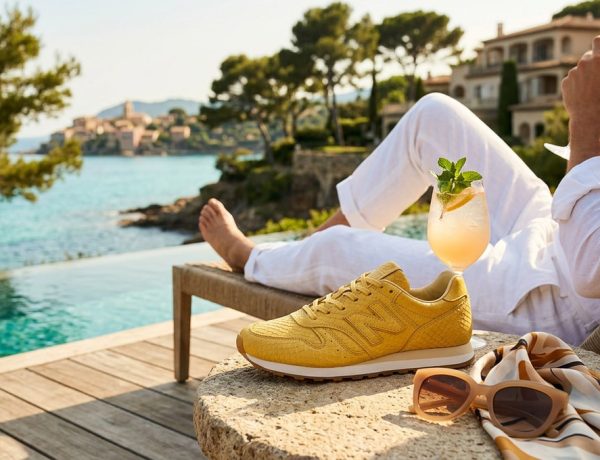La New Balance 1890A s'offre un cuir jaune beurre effet peau de serpent à 190 euros