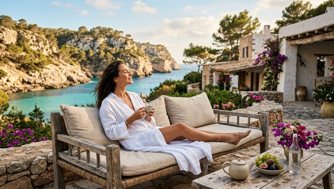 Au nord d'Ibiza, cette baie préservée abrite un domaine agricole de quatre siècles transformé en refuge bien-être