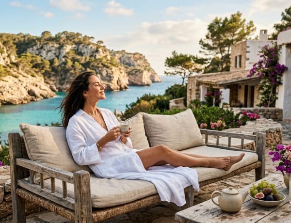 Au nord d'Ibiza, cette baie préservée abrite un domaine agricole de quatre siècles transformé en refuge bien-être