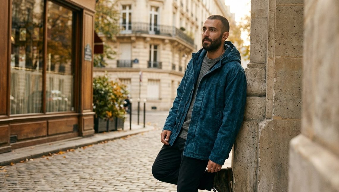 Stone Island dévoile sa veste teintée en pièce portée par Adrian Douzmanian pour l'automne-hiver 2026/2027