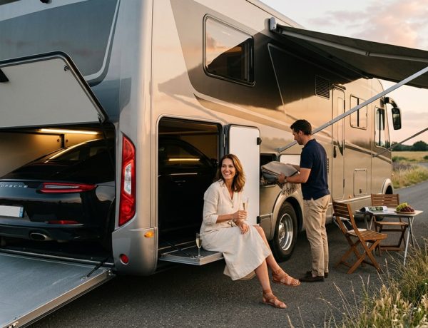 Ce camping-car de luxe de 35 m² embarque un garage pour Porsche 911 et s'affiche à 2,2 millions d'euros