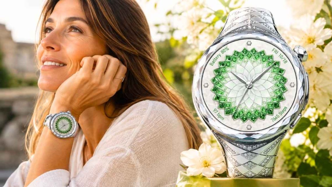 99 diamants sertis à la main sur la Huawei Watch Ultimate Design Spring Edition