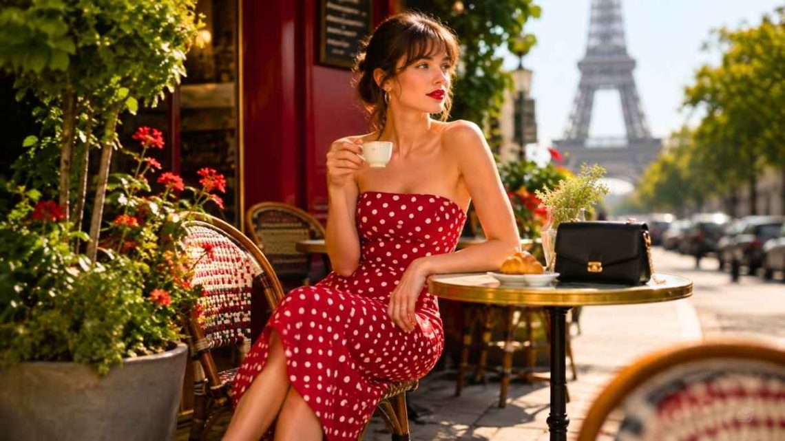 Au Grand Prix de Monaco, Alexandra Leclerc a porté cette robe à pois à 279€
