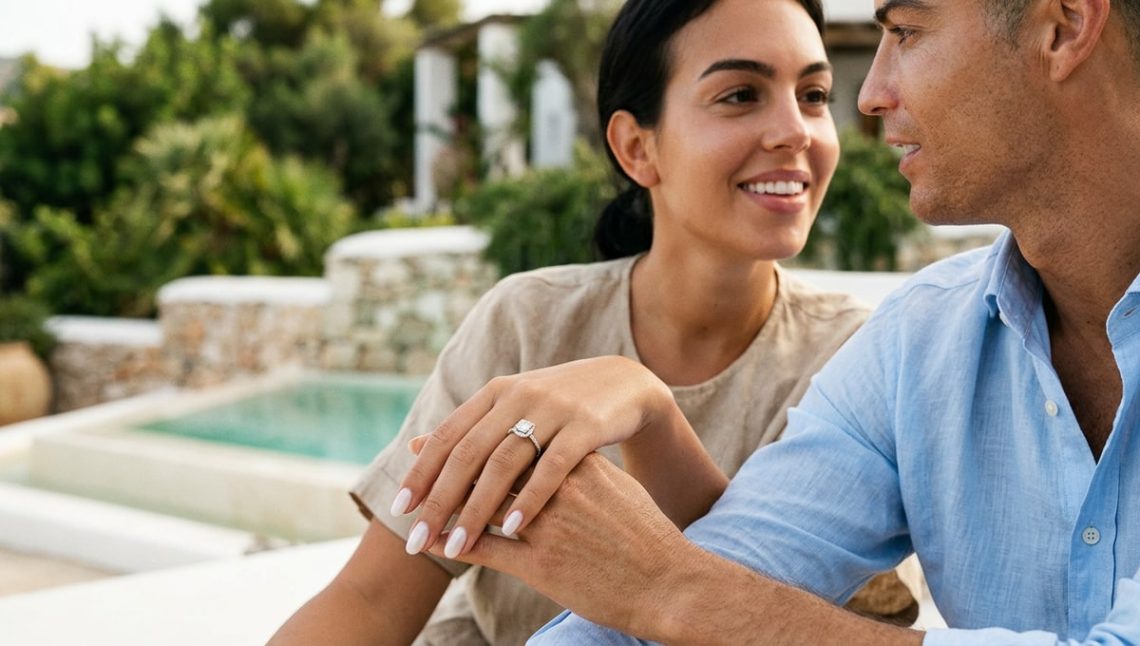 Georgina Rodríguez dit oui à Cristiano avec ces milky nails d'une douceur irréelle