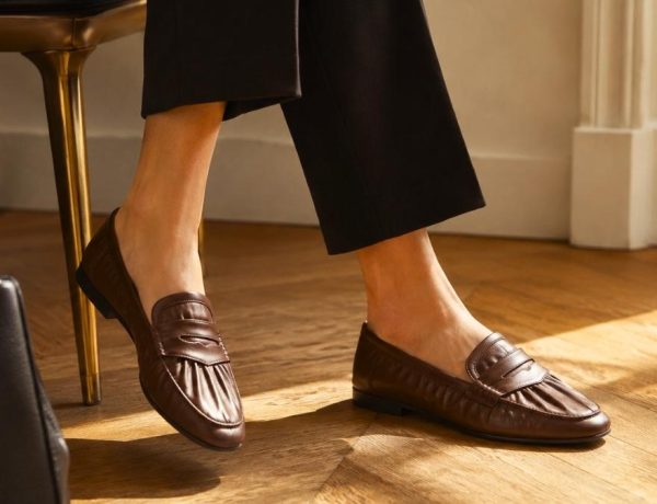 Ces ruched loafers marient le chic du mocassin au confort de la ballerine