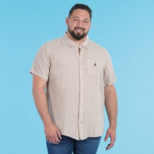 Chemise à manches courtes - Beige