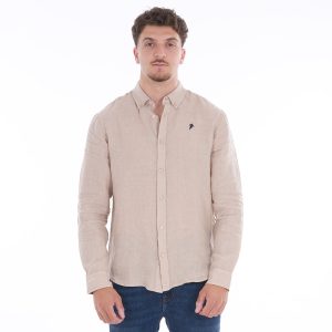 Chemise à manches longues - Beige