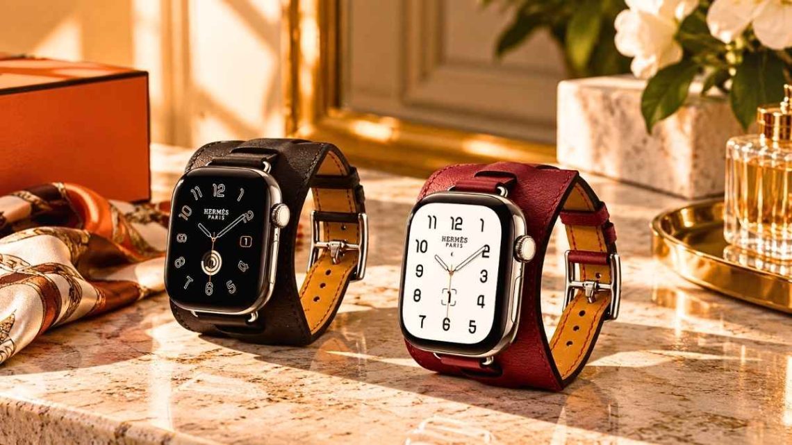 Apple Watch Hermès Series 12 dévoile un titane or radiant et un bracelet manchette