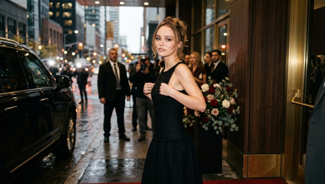Lily-Rose Depp ose la robe Chanel seconde peau taille basse à Toronto
