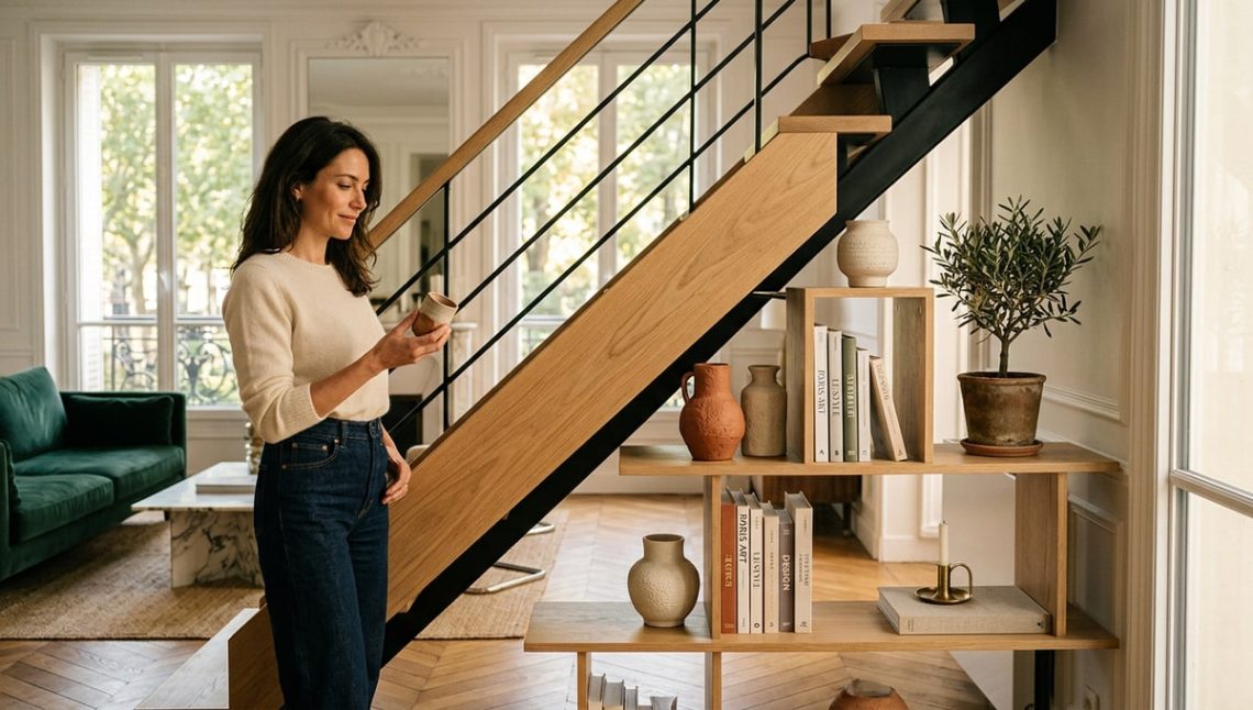 Cette étagère escalier à 87€ chez Maisons du Monde transforme le vide sous vos marches
