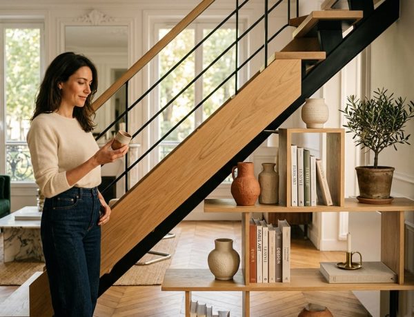 Cette étagère escalier à 87€ chez Maisons du Monde transforme le vide sous vos marches