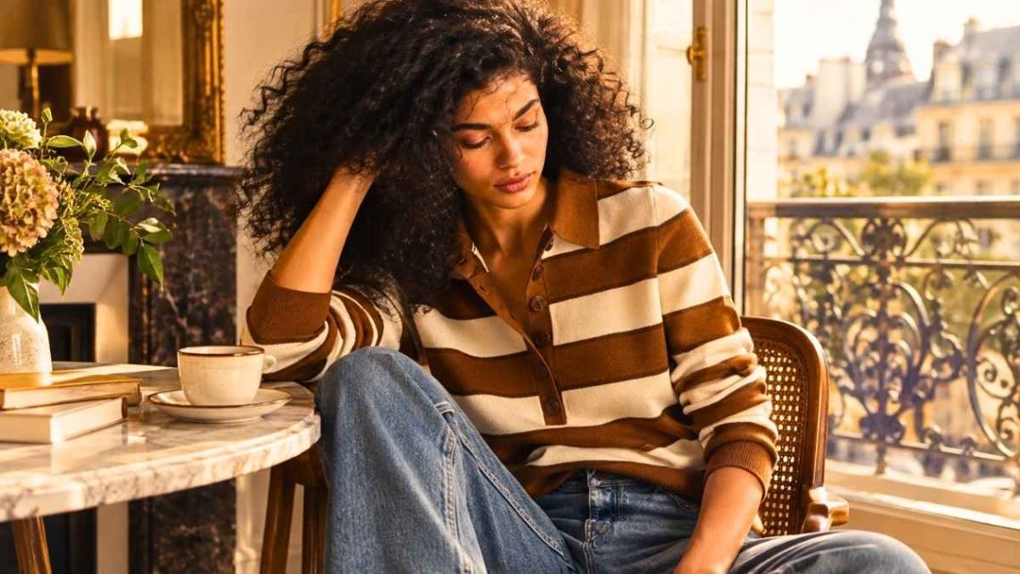 Le pull Selene de Sézane relance le polo de rugby version très féminine