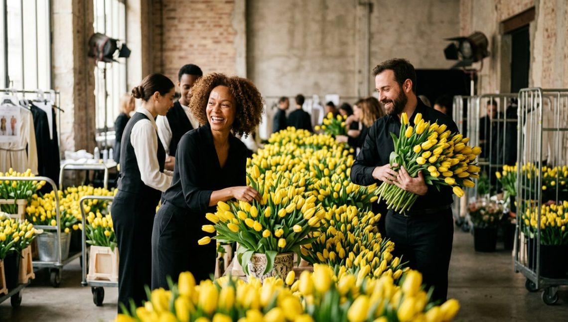 28 798 tulipes jaunes : dans les coulisses des 45 ans de Carolina Herrera