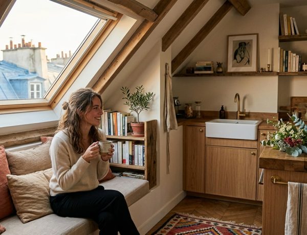 Maison Kyka transforme 22 m² à Paris en vraie maison de campagne sous les toits