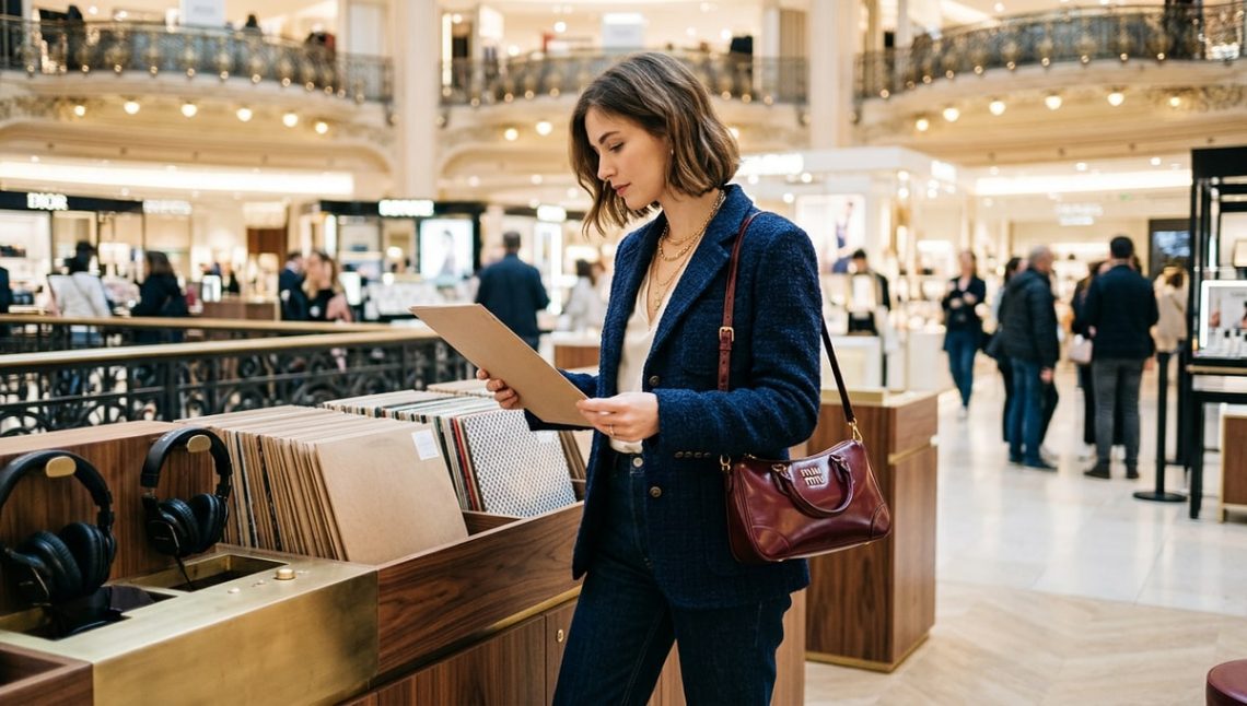 Miu Miu ouvre son Vinyl Club aux Galeries Lafayette avec un sac Retour inédit