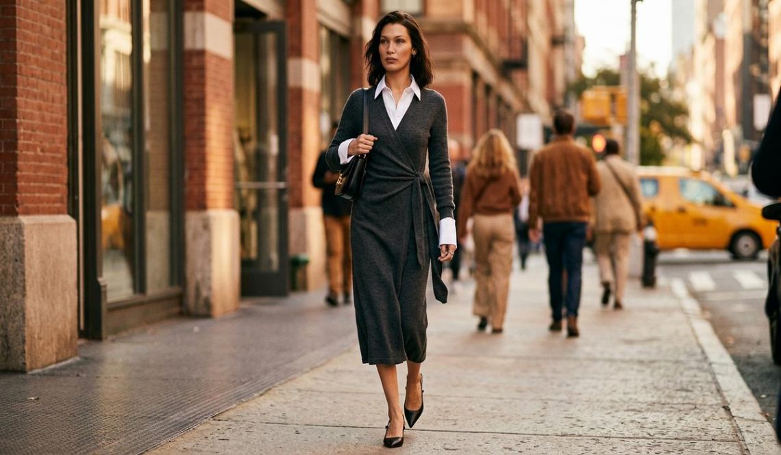 FreshMagazine - La robe qui flatte toutes les silhouettes que Bella Hadid a portée à la Fashion Week de New York
