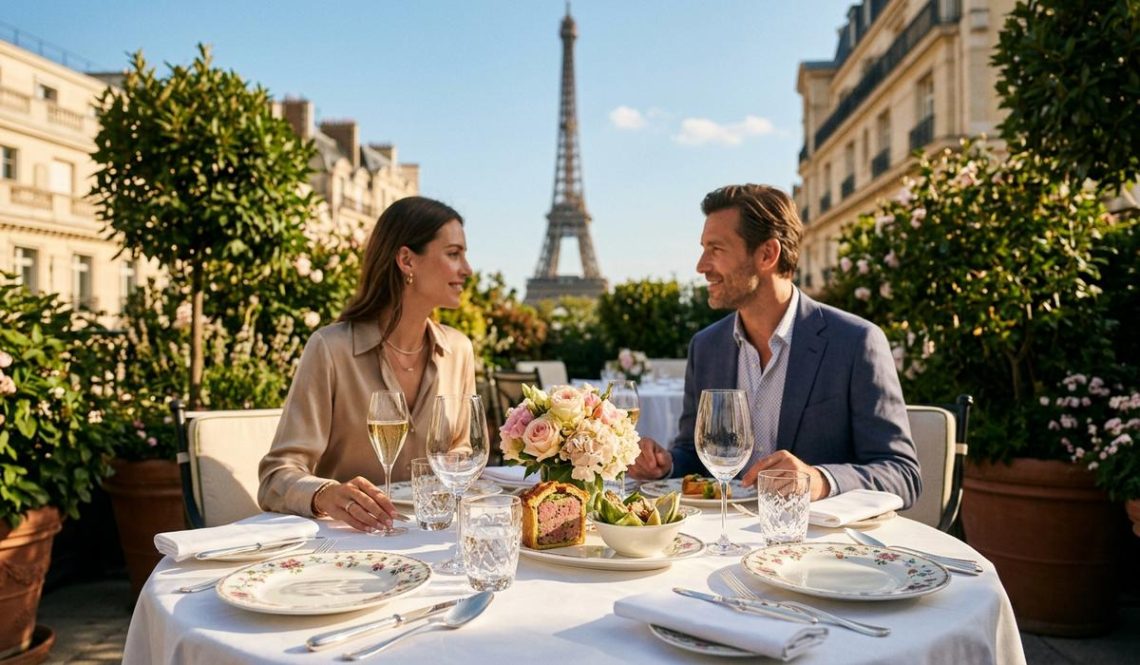 FreshMagazine - Déjeuner sur la terrasse cachée d'un palace parisien face à la tour Eiffel pour 138 euros