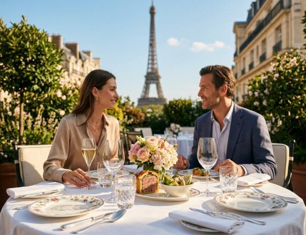 FreshMagazine - Déjeuner sur la terrasse cachée d'un palace parisien face à la tour Eiffel pour 138 euros