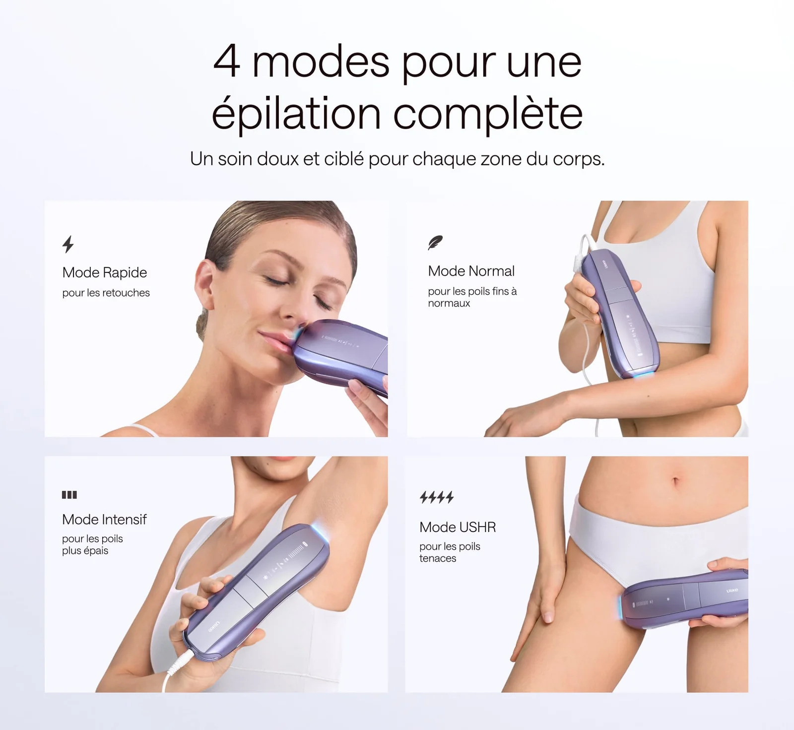 4 modes d'utilisation adaptés
