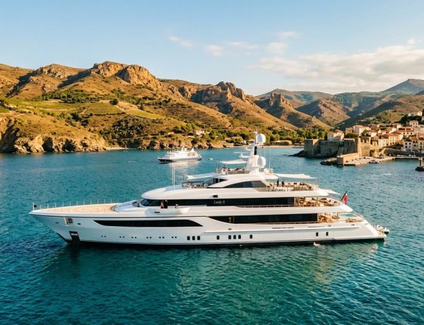 FreshMagazine - Le superyacht Lady S de 180 millions d'euros jette l'ancre à Port-Vendres avec son cinéma IMAX à bord