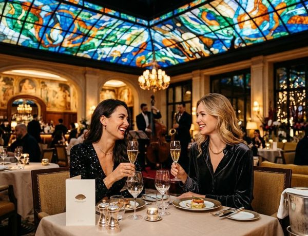 FreshMagParis - Elles réservent le dîner à 280€ du palace Mandarin Oriental Lutetia, mais le vrai réveillon se joue sous la verrière du Salon Saint-Germain