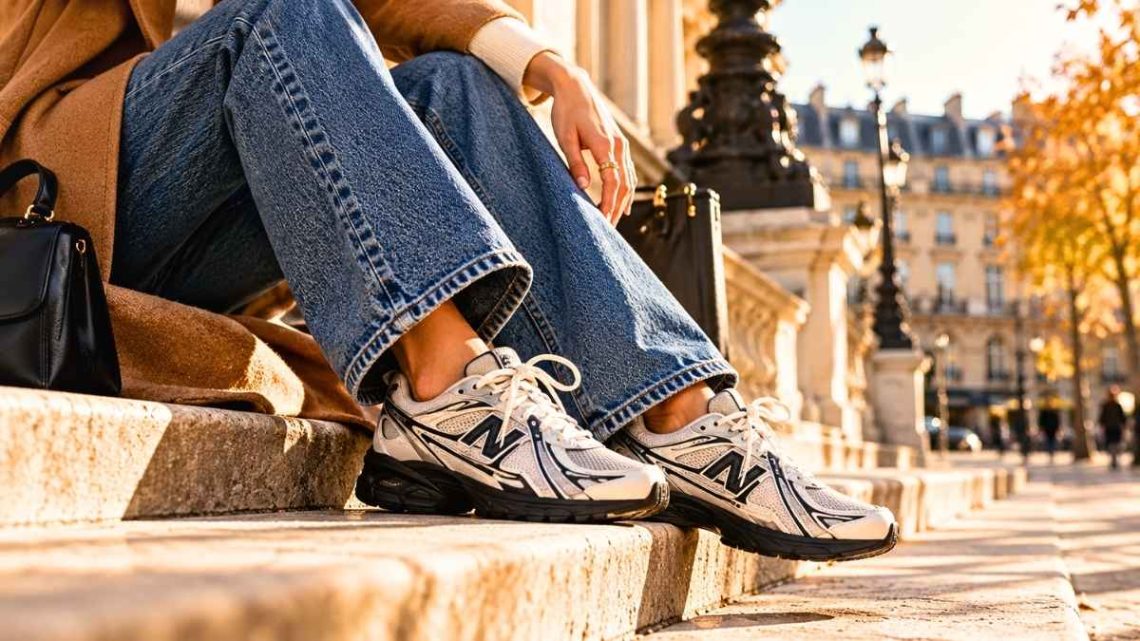 La New Balance 740 à semelle noire, la sneaker d'automne qui s'adapte à tous nos jeans
